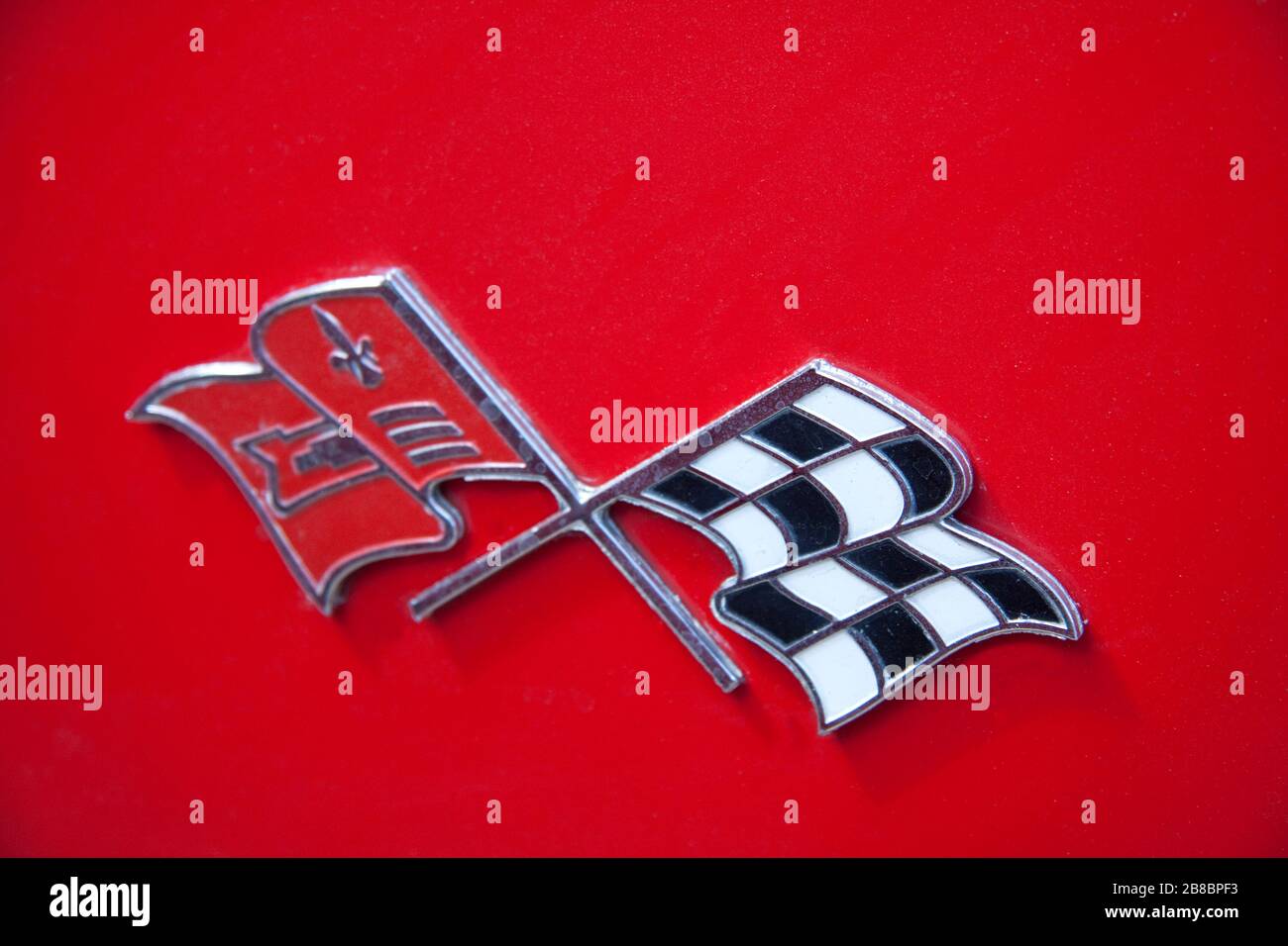 Badge Corvette pour voiture de sport Banque D'Images