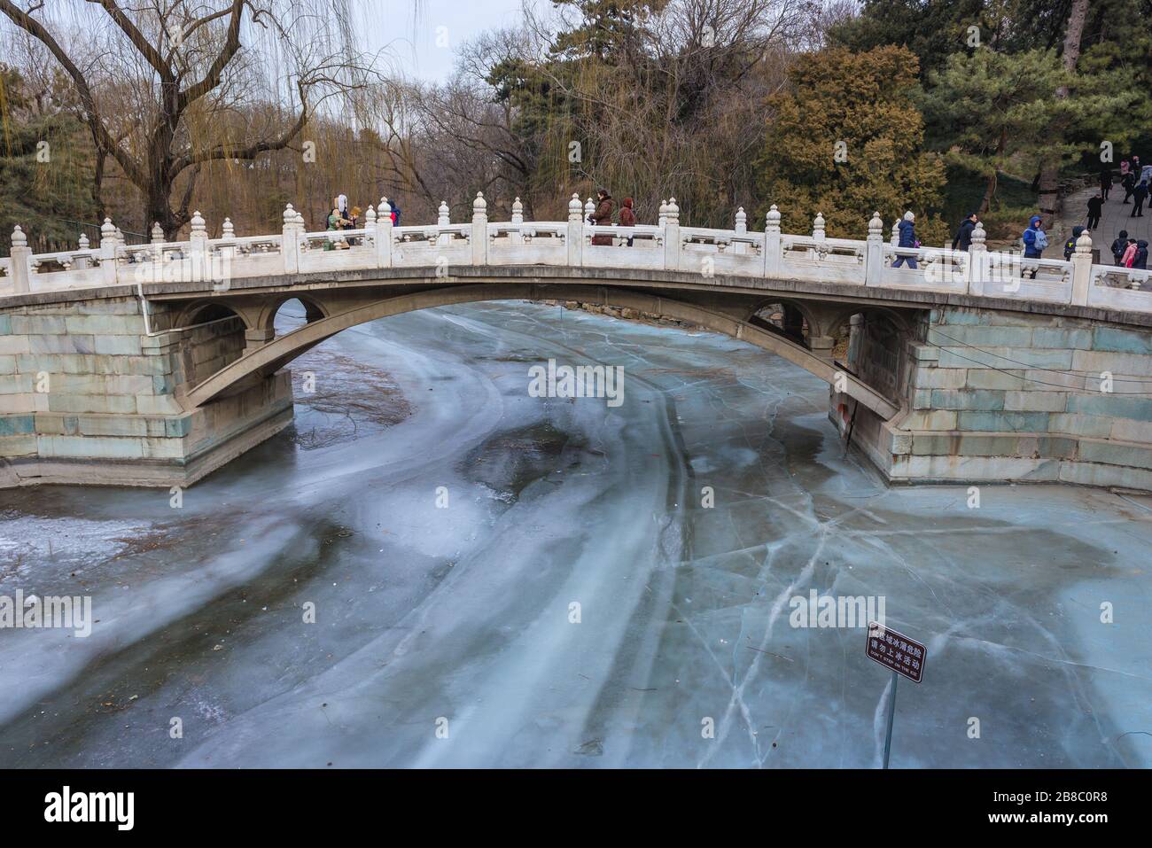 Pont Banbi au-dessus du canal du lac Kunming, dans le palais d'été, ancien jardin impérial de Beijing, Chine Banque D'Images