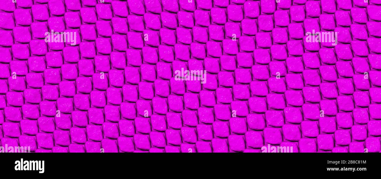 Motif géométrique violet vif. Volume lignes courbes arrière-plan symétrique Banque D'Images