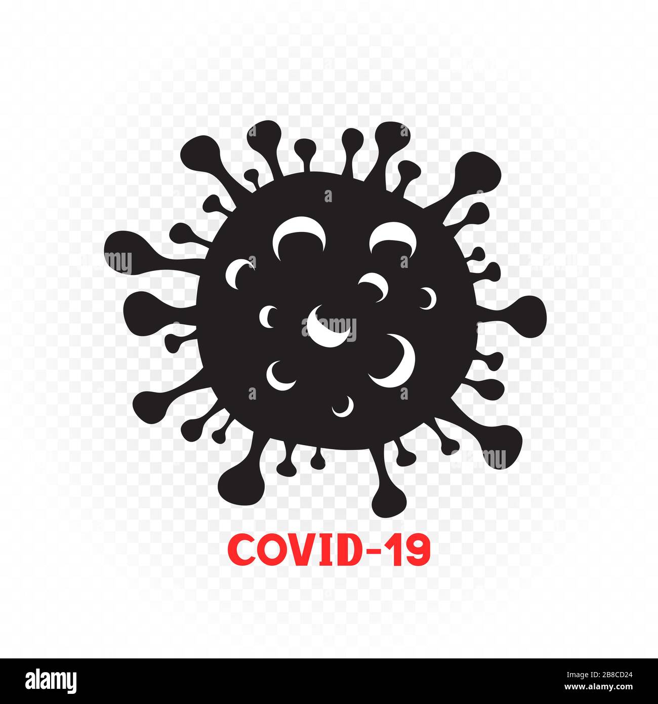 Icône du symbole du coronavirus Covid-19 Illustration de Vecteur