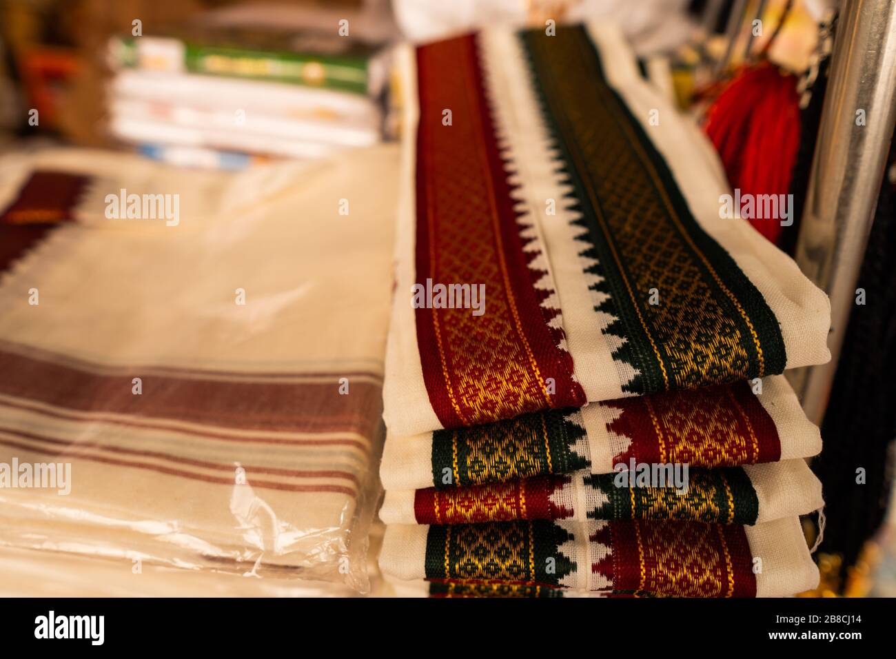 Dhoti en soie pliée Banque D'Images