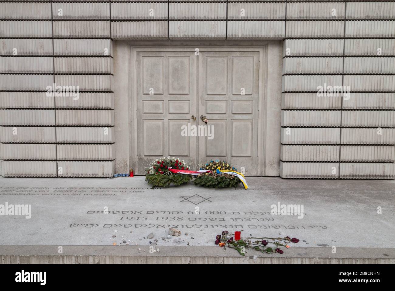 Vienne, Autriche - 23 février 2020 : Judenplatz Mémorial de l'Holocauste (Bibliothèque Nameless) à Judenplatz (place juive). Banque D'Images