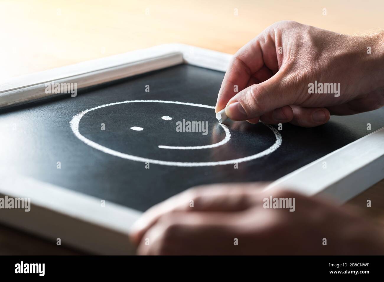 Psychologie, psychiatrie et concept de santé mentale. Combattre la dépression et l'anxiété. Restez positif. Bonne confiance en soi et estime de soi. Banque D'Images