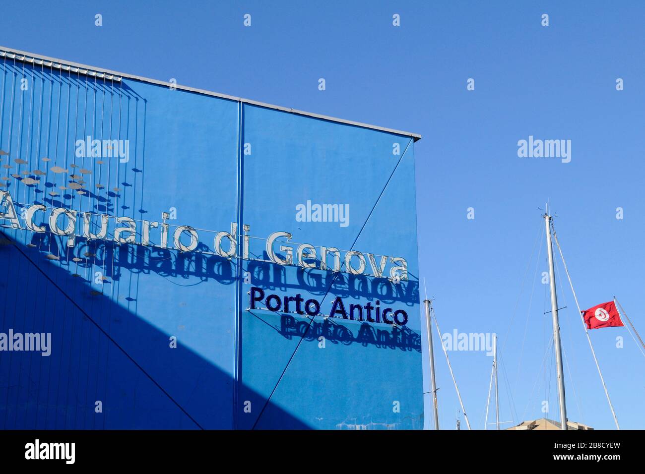 L'aquarium de Gênes, façade, Gênes, Ligury, Italie, Europe Banque D'Images