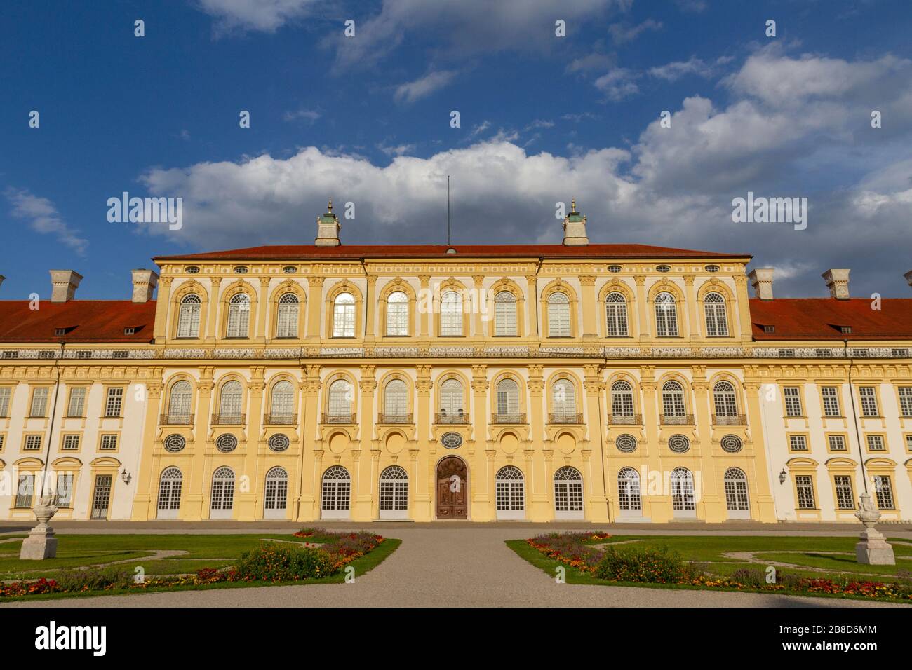 Le nouveau palais de Schloss Schleißheim (Palais de Schleissheim) à Oberschleißheim, Munich, Bavière, Allemagne. Banque D'Images