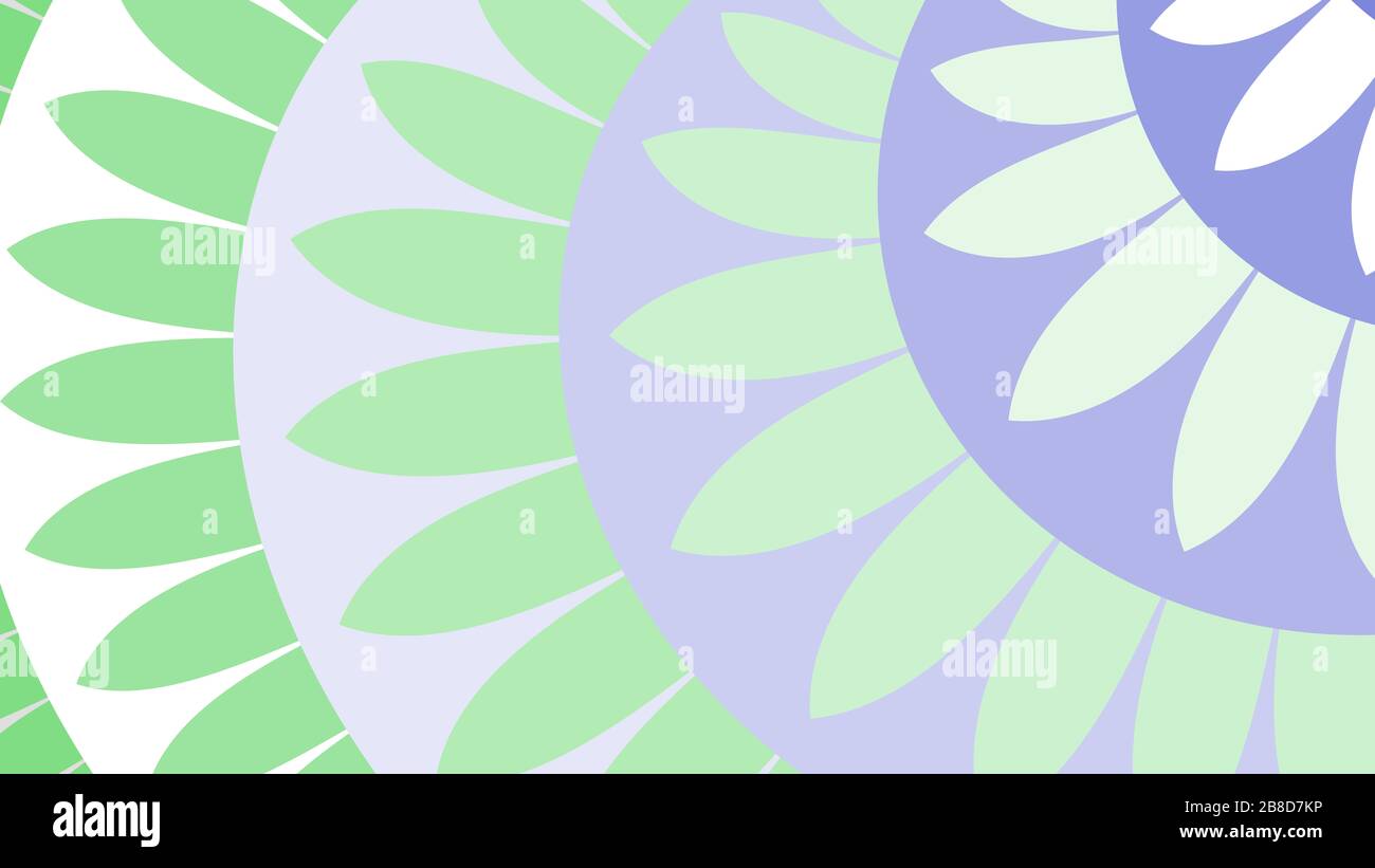 Fond abstrait coloré avec fleurs et pétales circulaires. Banque D'Images