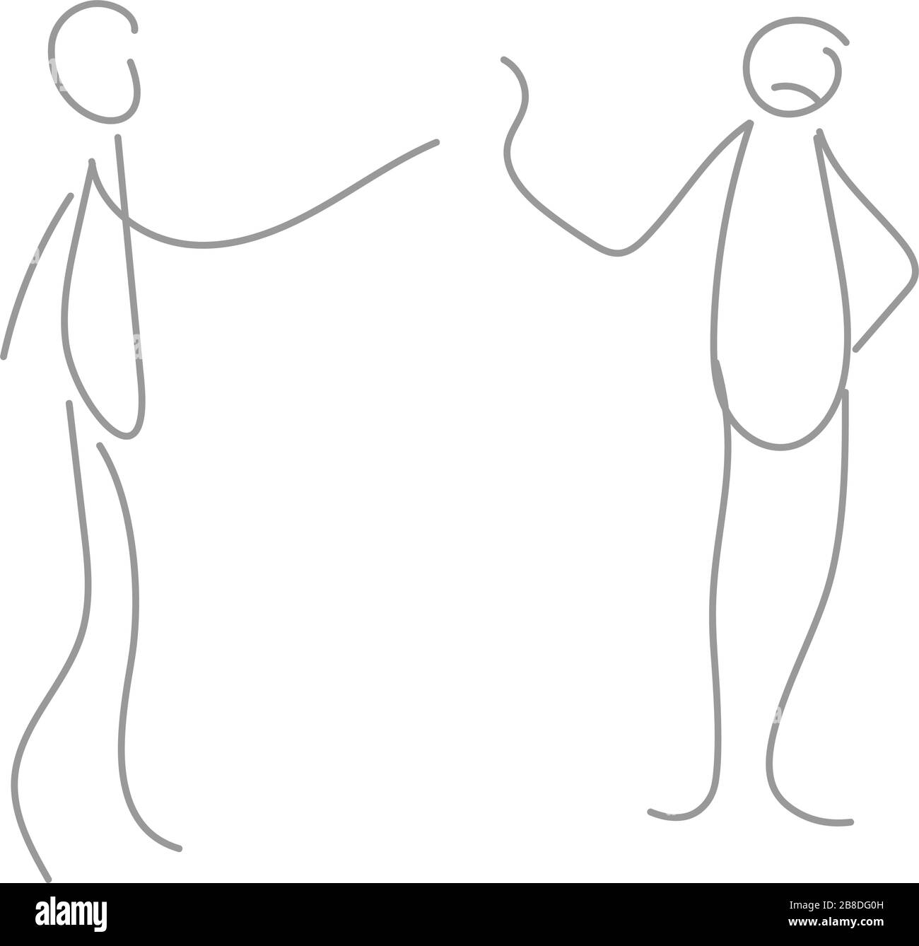 personne offense refusant les négociations - illustration d'esquisse simple Illustration de Vecteur