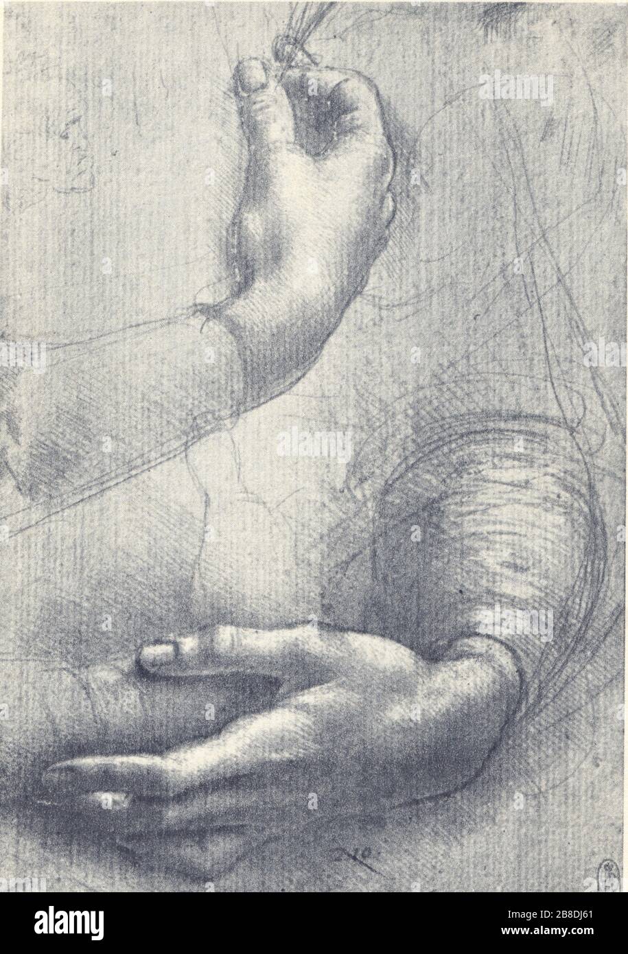 Léonard de Vinci. Etude des mains. 1474. Banque D'Images