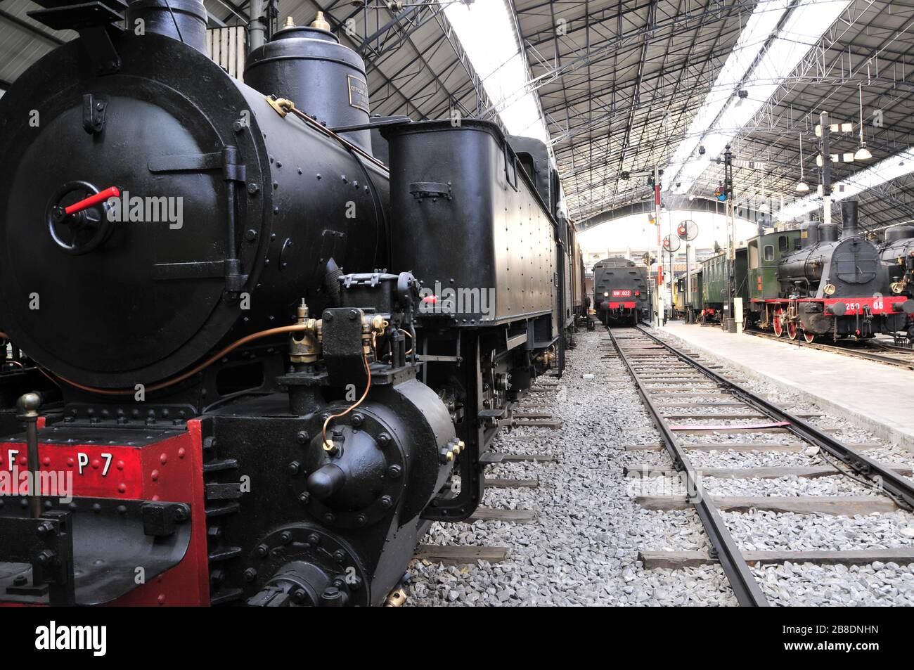 Particulier de train au Musée des Sciences de Milan Banque D'Images