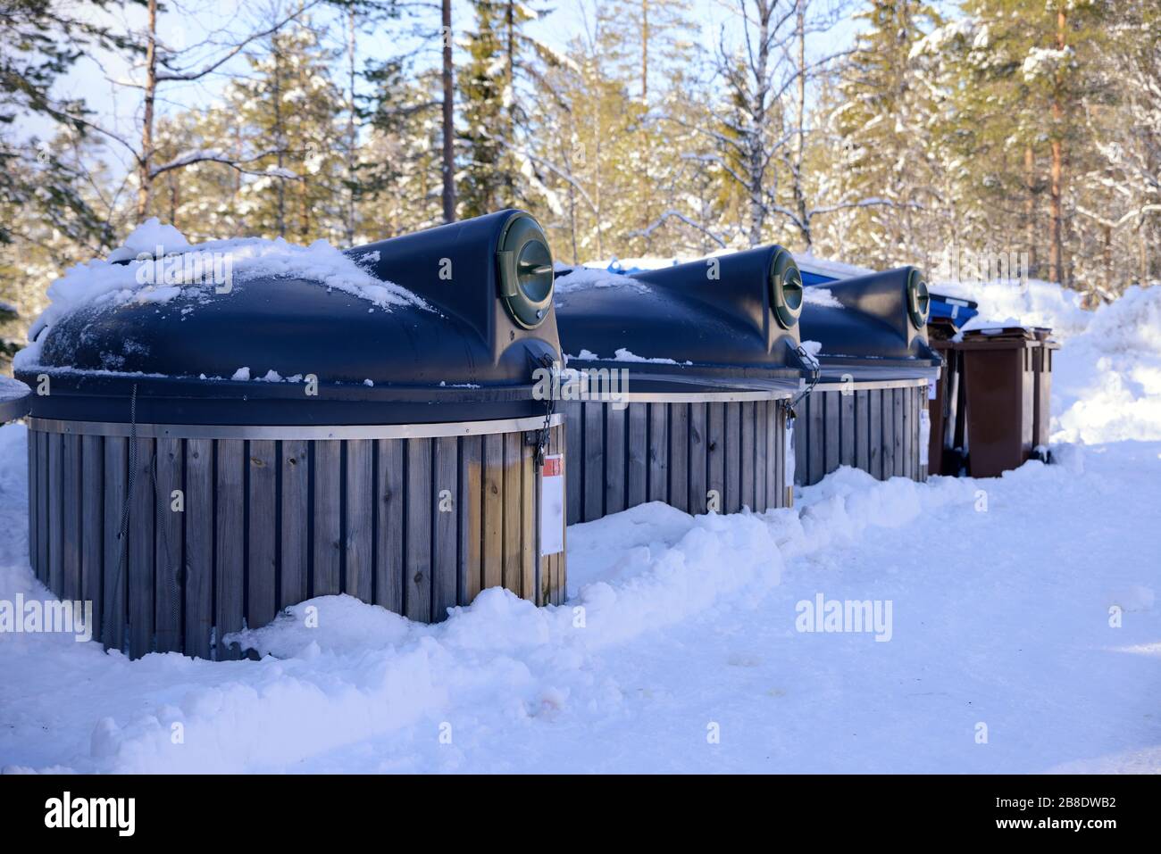 Poubelles pour déchets recyclés Banque D'Images