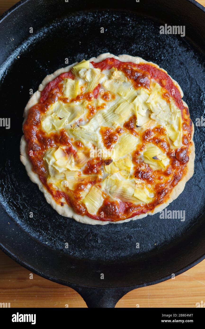 Pizza en fonte Banque D'Images