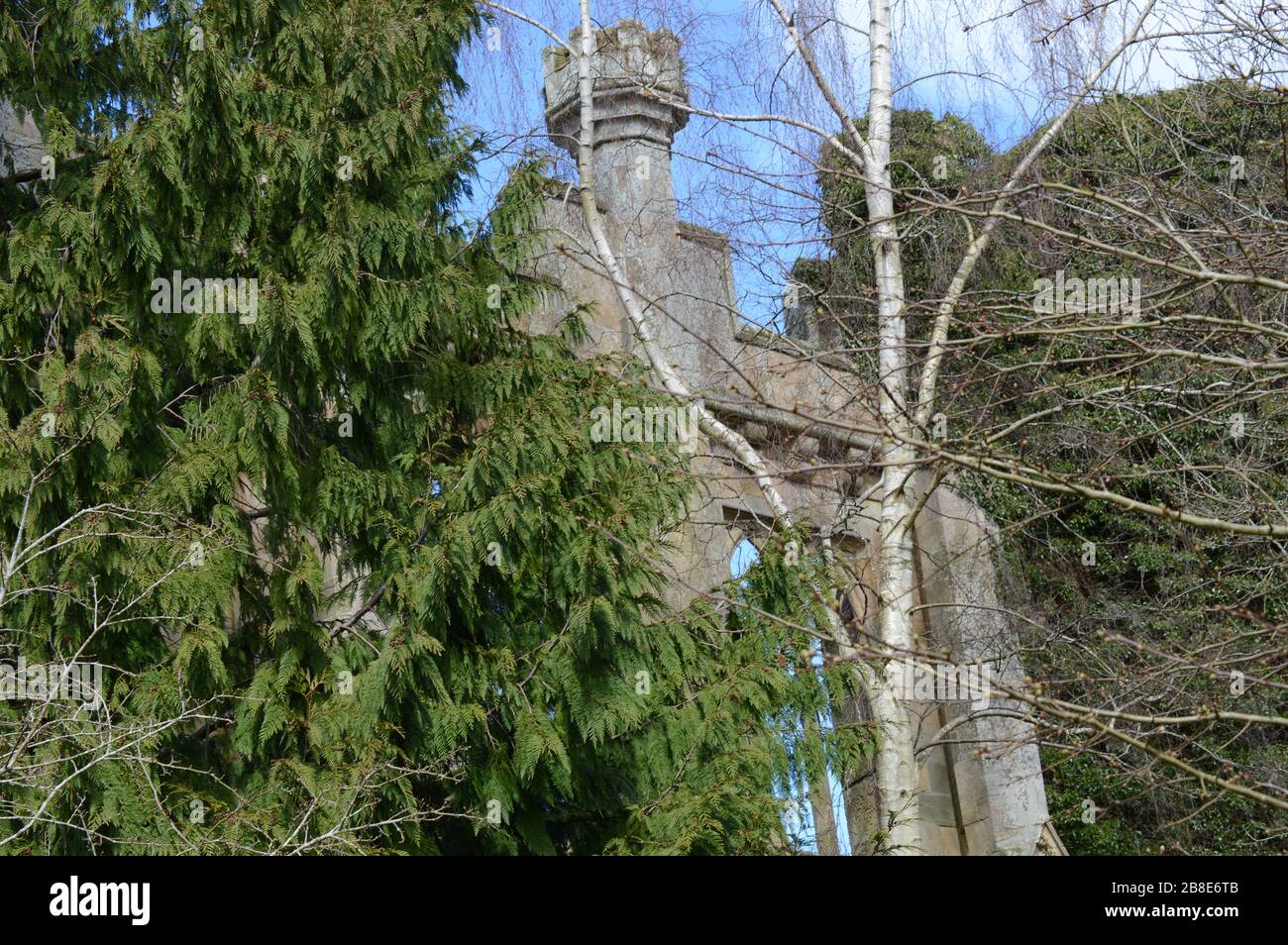 Détails de la façade du Prieuré de Crawford, Cupar, Fife, construit au début du XIXe siècle Banque D'Images
