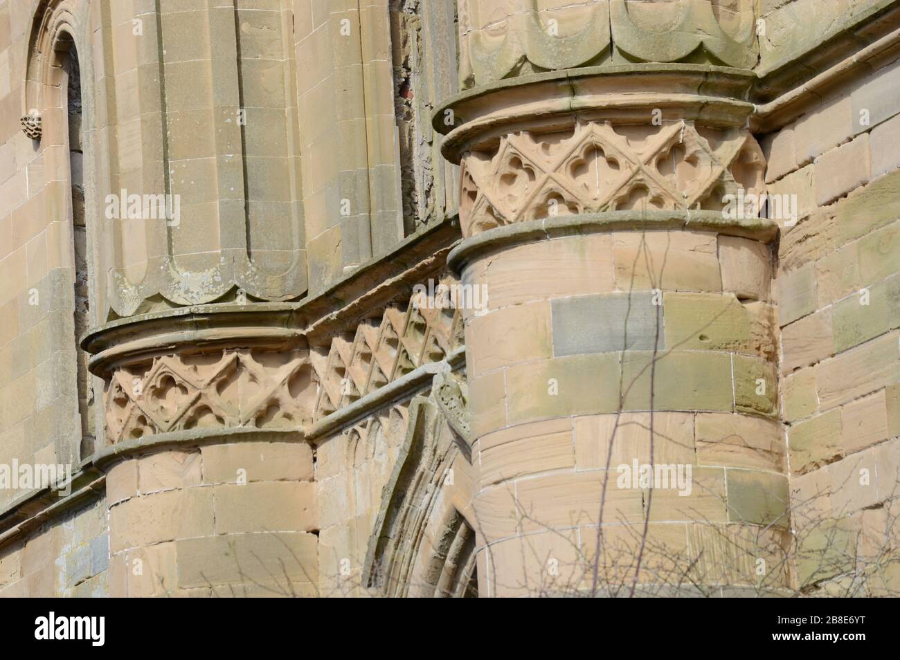 Détails de la façade du Prieuré de Crawford, Cupar, Fife, construit au début du XIXe siècle Banque D'Images