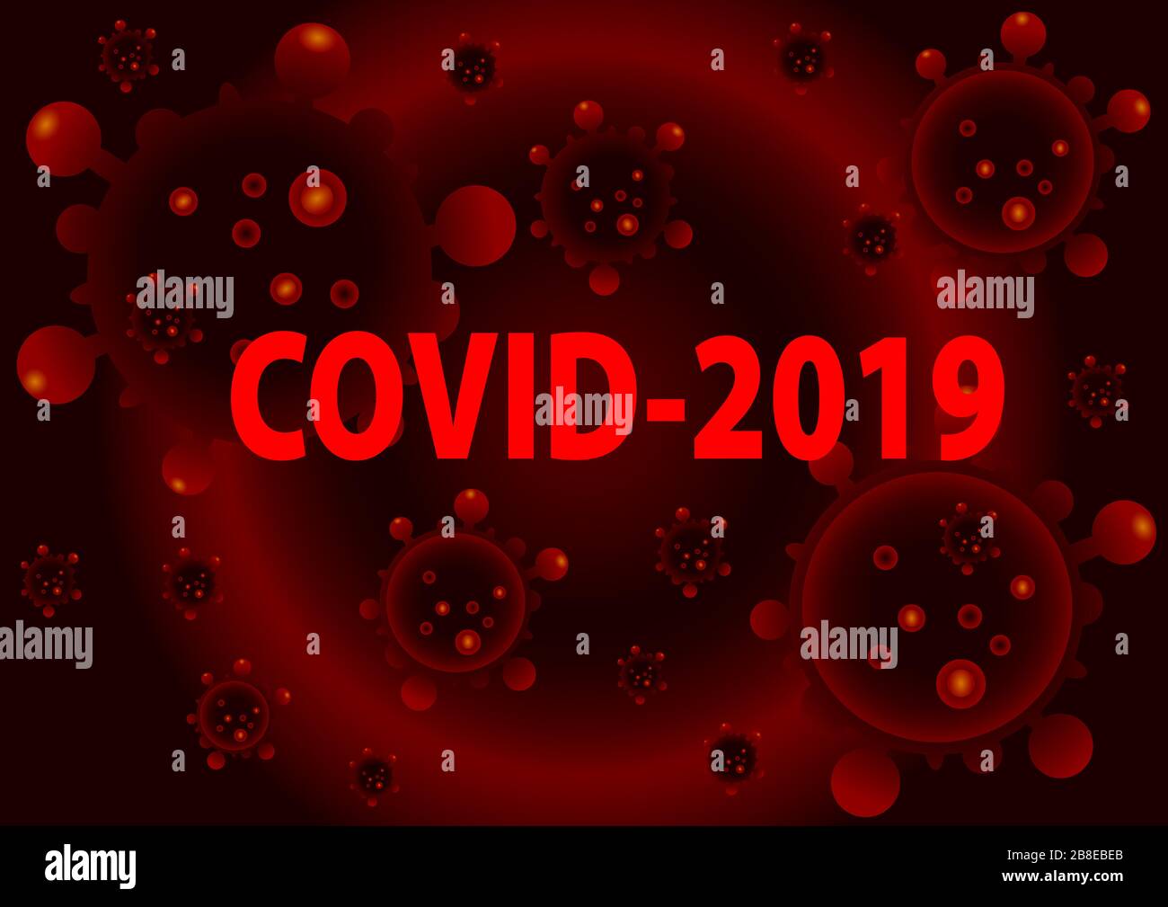 Illustration vectorielle infectée par un coronavirus nommé Covid-19. Illustration de Vecteur