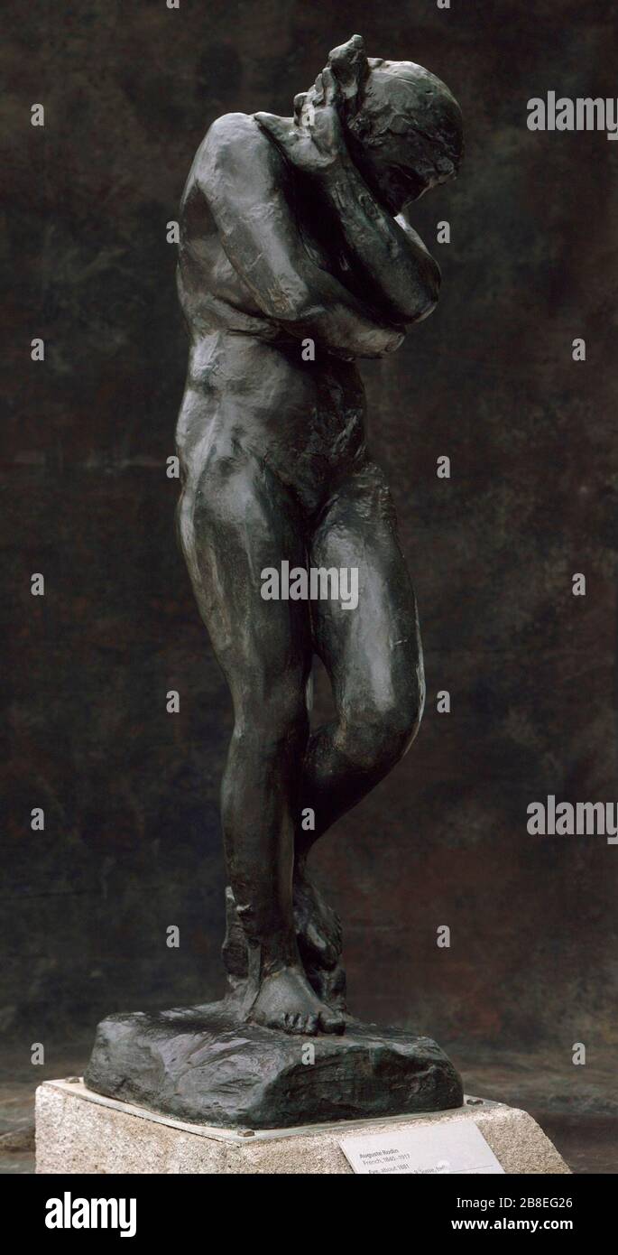'Eve ; français : France, d'abord modélisé vers 1881, ce cast 1968 Musée Rodin (9/12) Sculpture bronze 68 x 19 x 25 in. (172,72 x 48,26 x 63,5 cm) ; Poids 438 lbs Don de B. Gerald Cantor Art Foundation (M.73.108.2) Sculpture européenne en ce moment sur la vue du public ; ce cast : 1968 (Musée Rodin 9/12) ; ' Banque D'Images