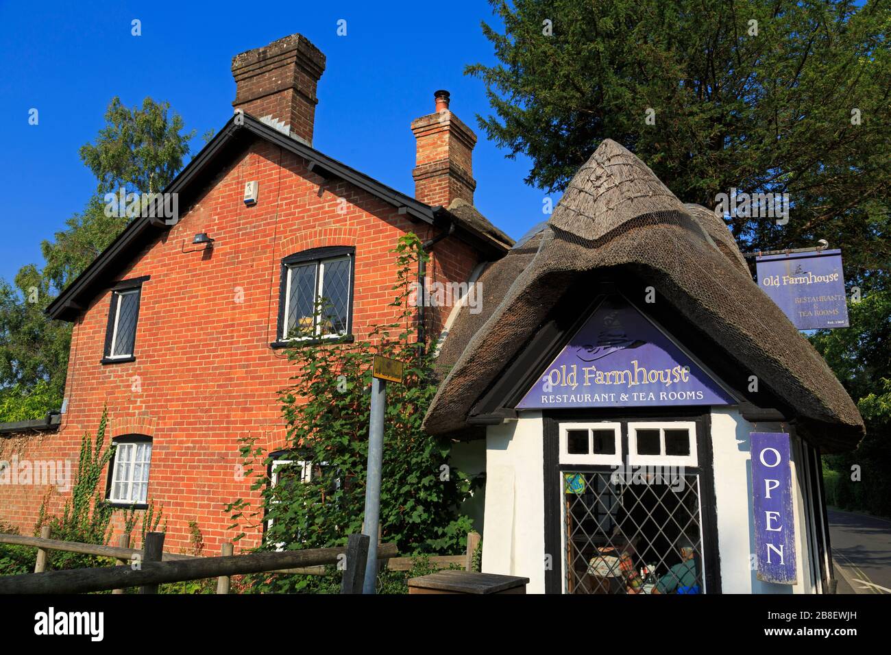 Old Farmhouse Restaurant, Burley Village, New Forest, Hampshire, Angleterre, Royaume-Uni Banque D'Images