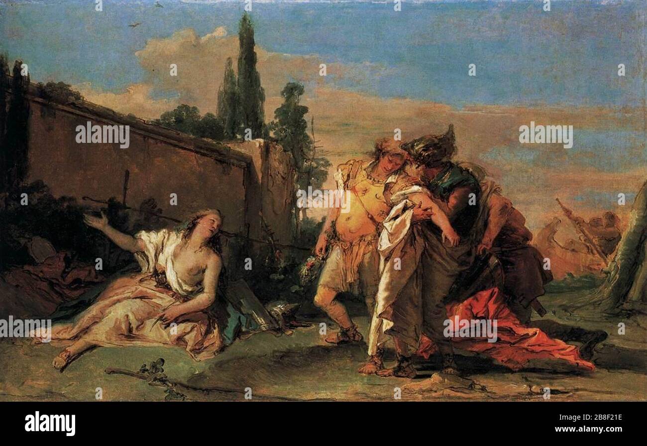 Giovanni Battista Tiepolo - départ de Rinaldo d'Armida Banque D'Images