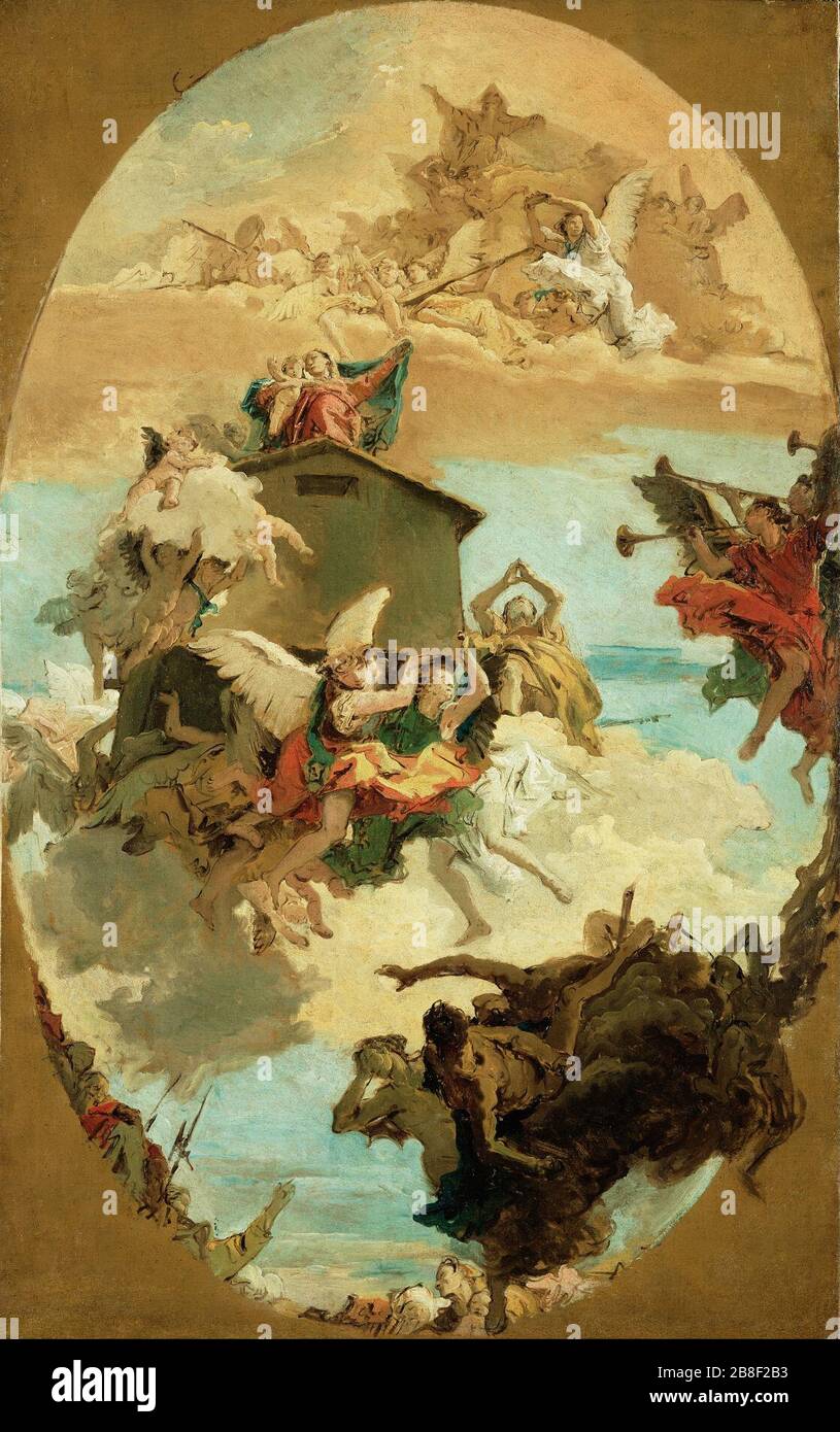 Giovanni Battista Tiepolo (italien) - le miracle de la Sainte Maison de Loreto Banque D'Images