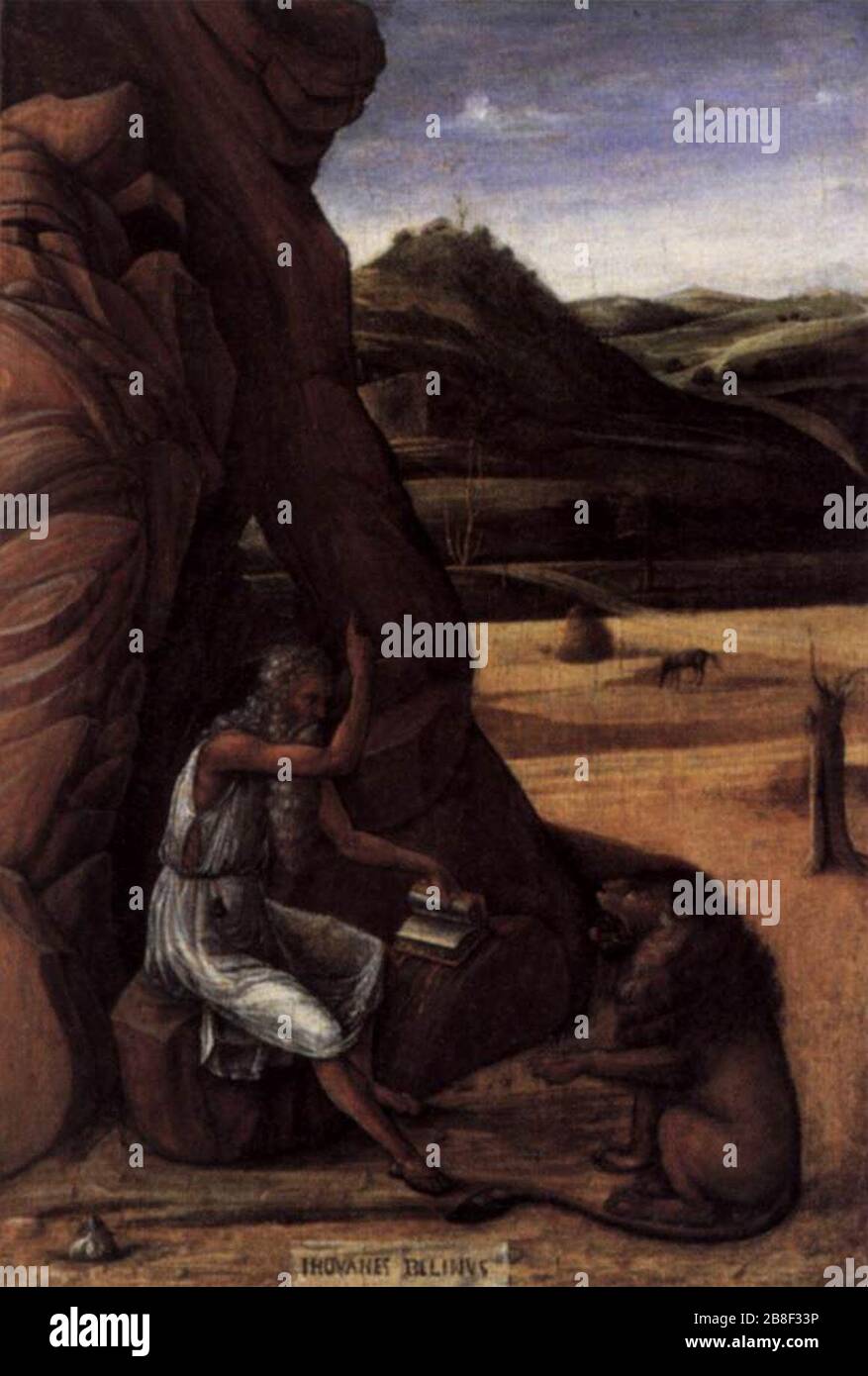 Giovanni Bellini - St Jérôme dans le désert Banque D'Images