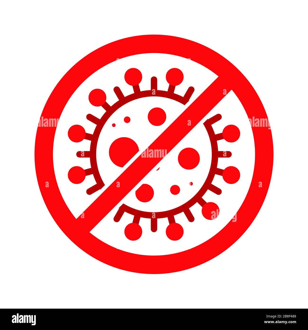 Wuhan Corona virus, Covid-19, nCOV, MERS-COV Novel Coronavirus Stop, Block, Anti Stamp. Vecteur rouge 2019-2020. Avertissement, symbole de protection. Code 19 Illustration de Vecteur