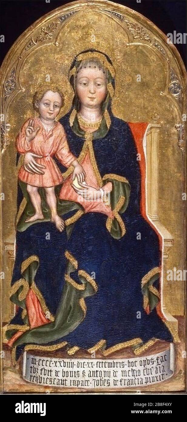 Giovanni di Francia, à l'origine Jean Charlier, Madonna et enfant, 1429, Banque D'Images