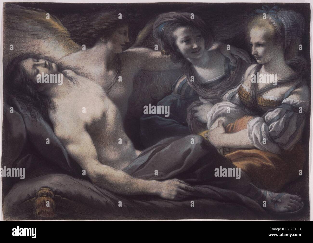 La CADES Giuseppe, l'italien (Rome) - actif sur le Regards Armida Rinaldo de couchage Banque D'Images