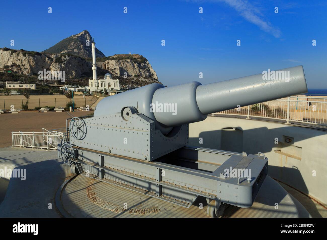 La batterie de Harding, Europa Point, Gibraltar, Royaume-Uni, Europe Banque D'Images