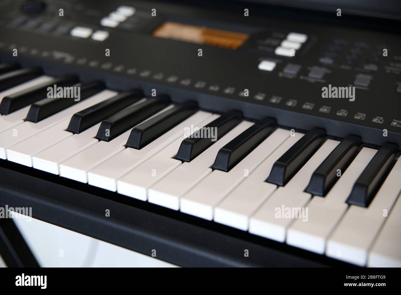 Gros plan du clavier de piano. Instrument de musique. Banque D'Images