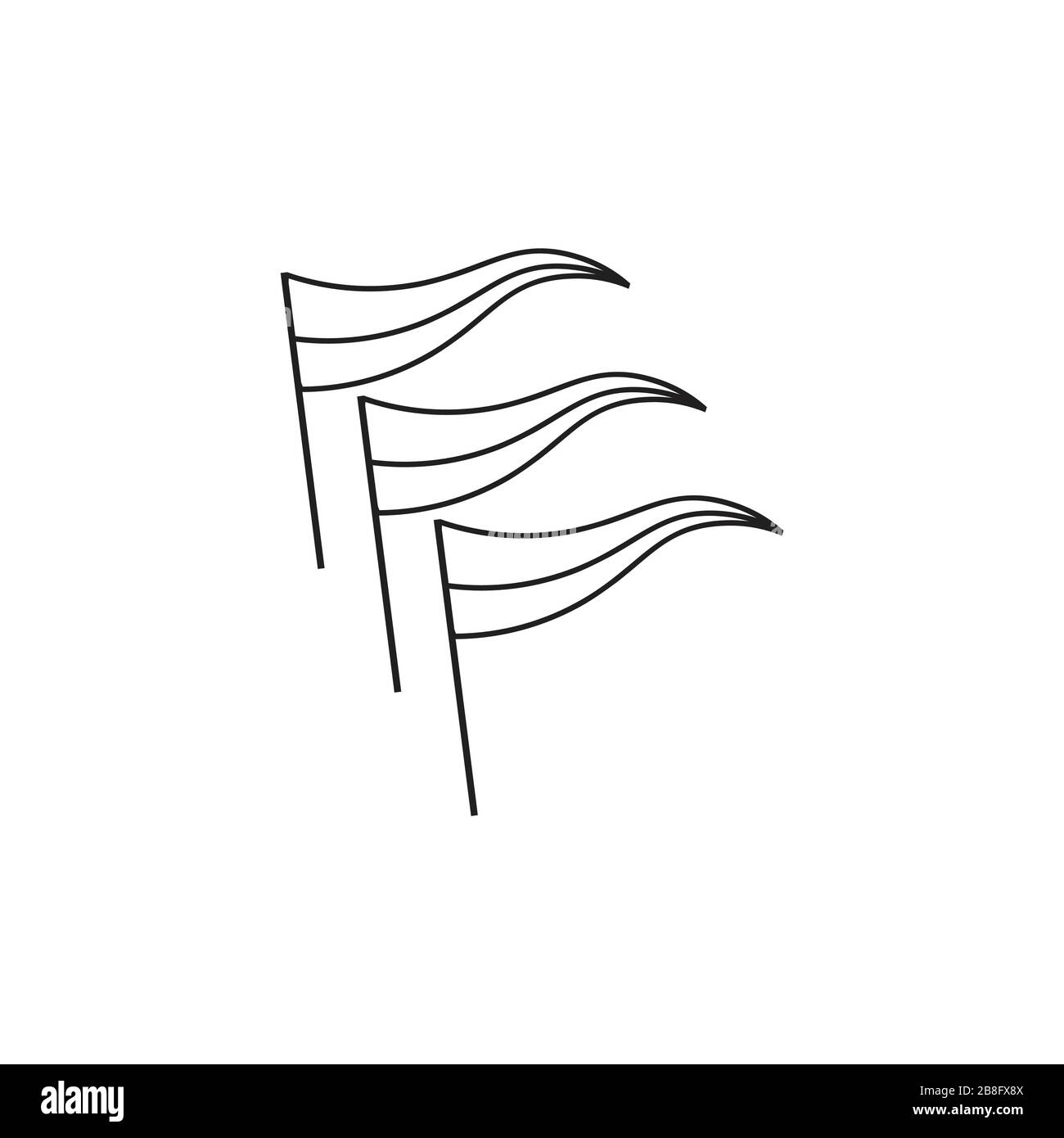 symbole de logo de décoration de ligne fine de marque de mouvement Illustration de Vecteur
