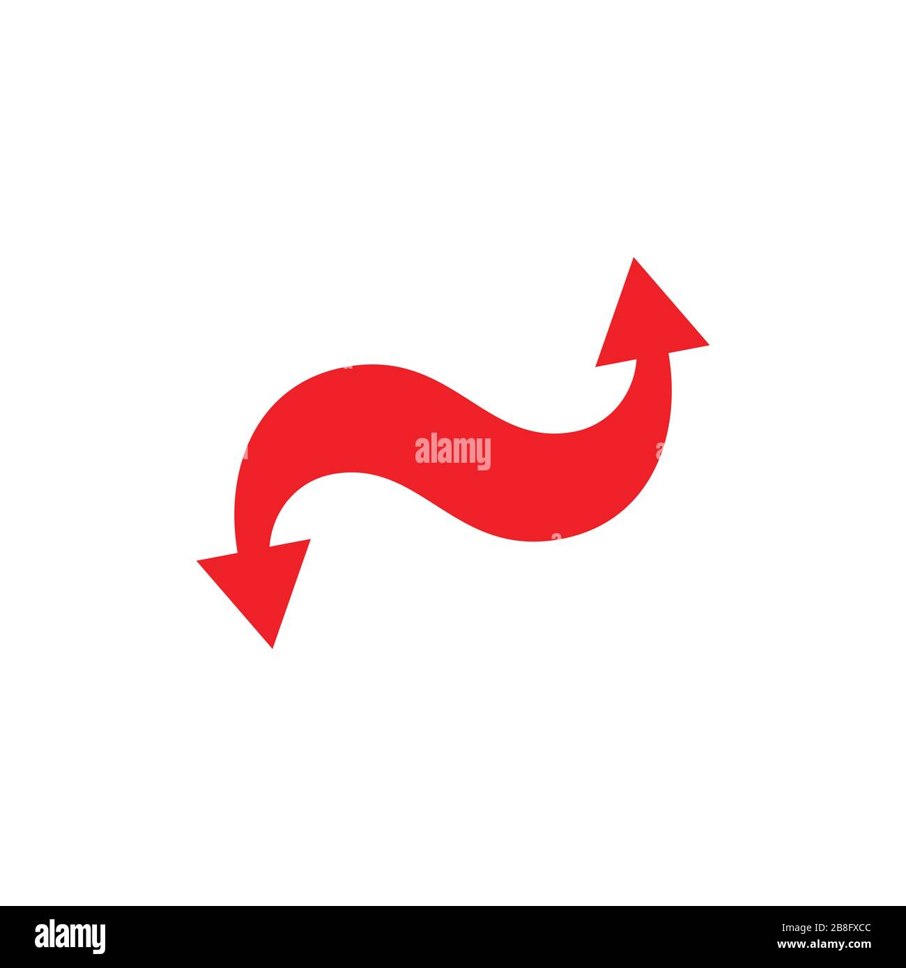 Symbole de flèche courbe 2 sens Banque de photographies et d'images à haute  résolution - Alamy