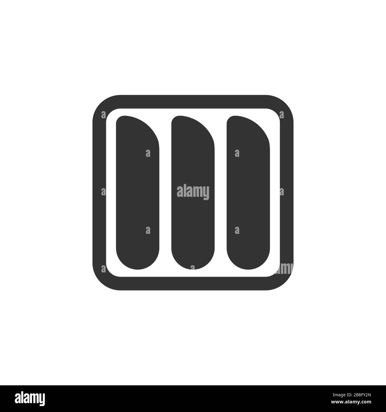 Trois rayures logo carré vector Illustration de Vecteur