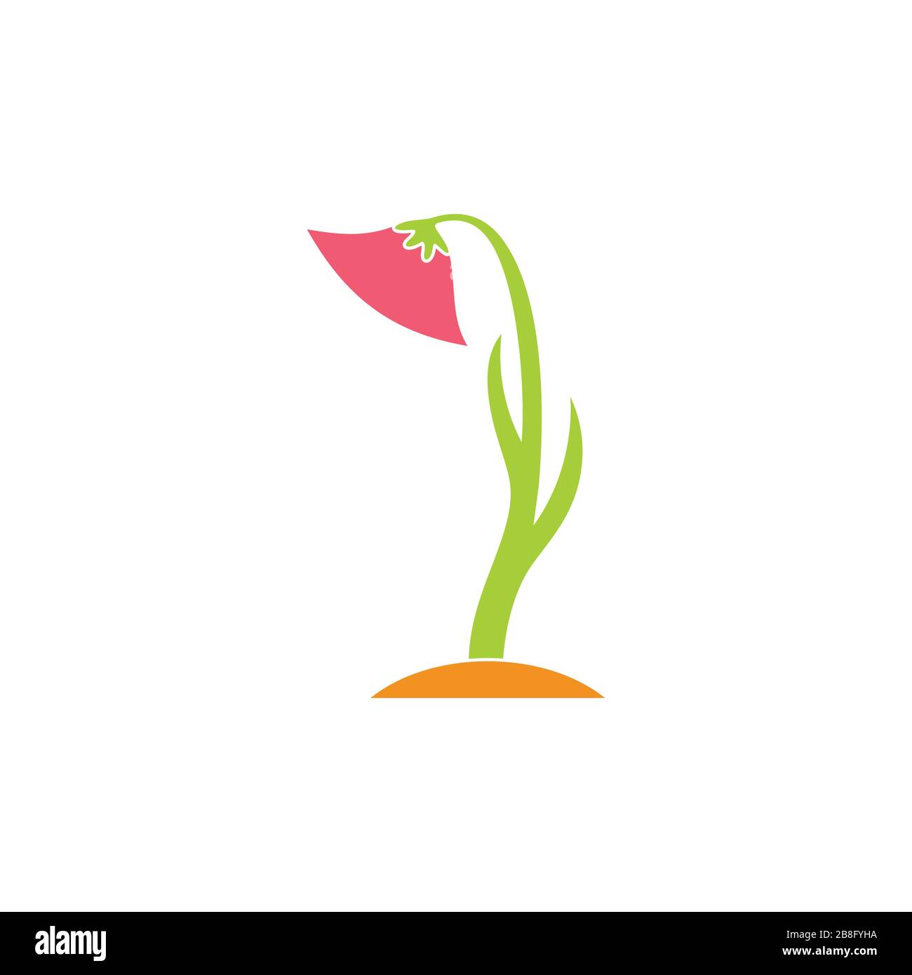 fleur plante silhouette coloré décoration logo vecteur Illustration de Vecteur