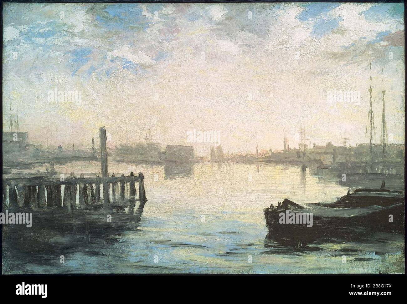 Gloucester Harbour William Morris Hunt. Banque D'Images