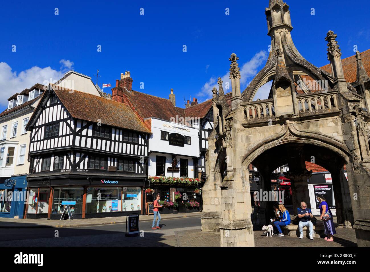 Volaille Cross, Salisbury, Hampshire, Angleterre, Royaume-Uni Banque D'Images