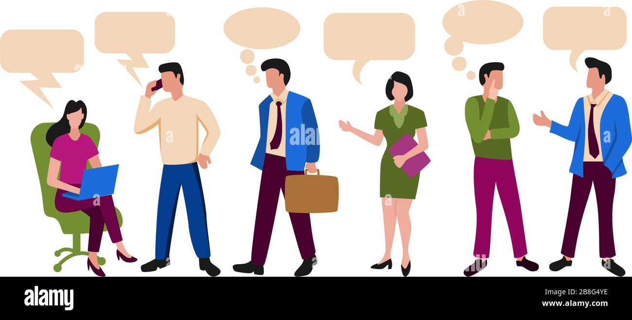 Illustration du personnel liée à l'activité de bureau ou à l'équipe de travail. Les hommes et les femmes travaillent pour les affaires Illustration de Vecteur