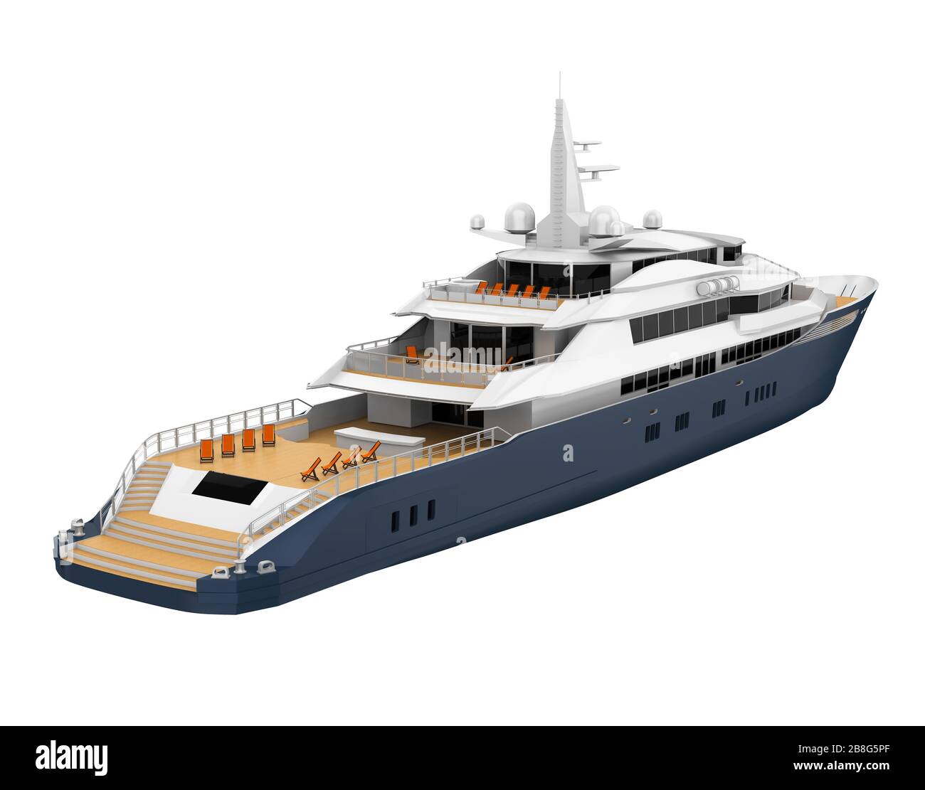 Yacht de plaisance isolé Banque D'Images