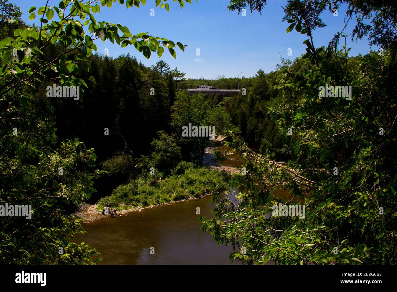 Pont sur un ruisseau Banque D'Images