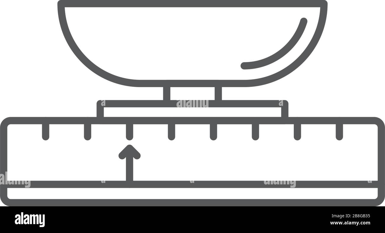 Met à l'échelle le symbole de l'objet d'icône vectoriel isolé sur fond blanc Illustration de Vecteur