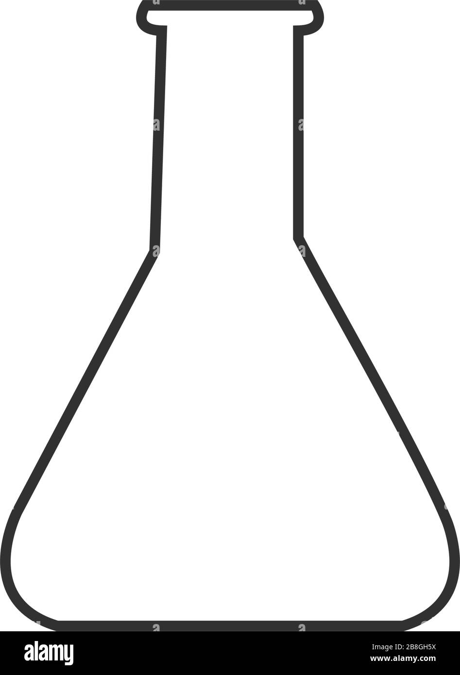 equipement de chimie de laboratoire, icône de tube à essai, icône de flacon de laboratoire. Illustration vectorielle de stock isolée sur fond blanc. Illustration de Vecteur