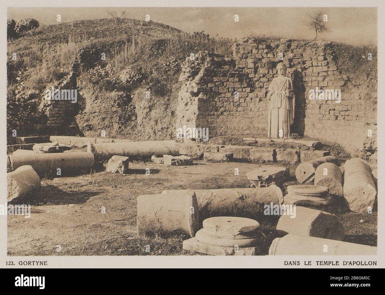 Gortyne dans le temple d'Apollon - Baud-bovy Daniel Boissonnas Frédéric - 1919. Banque D'Images