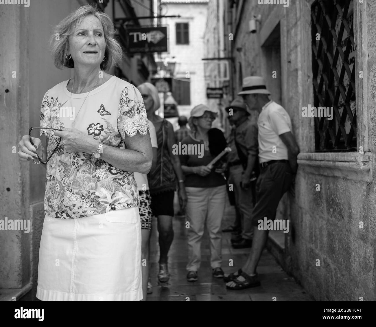 Le Monténégro, Sep 17, 2019 : les touristes dans les rues de la vieille ville de Kotor Banque D'Images