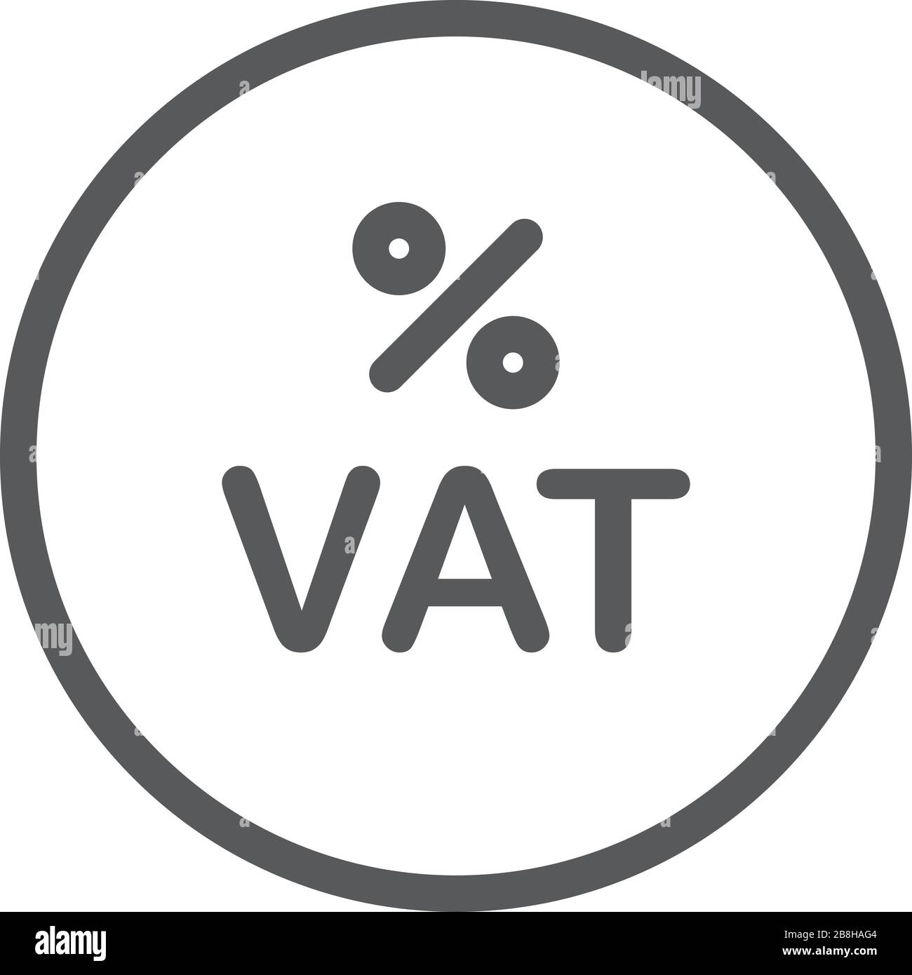 Impôt sur le revenu ou sur l'icône formulaire tva isolé sur fond blanc Illustration de Vecteur