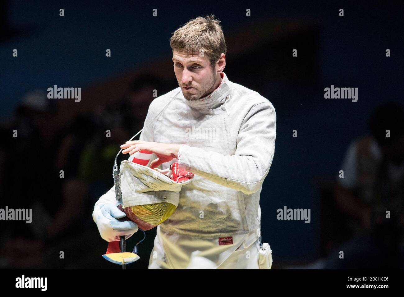 Le champion européen d'escrime annonce le boycott olympique. Max Hartung: Le champion européen d'escrime ne passera pas son été à Tokyo. Photo d'archive: Max HARTUNG (GER) portrait, portrait, image unique cadrée, motif unique, demi-figure, demi-figure, Daryl HOMER (USA) - Max HARTUNG (GER) - 15:13, escrime Saebel individuel des hommes le 10 août 2016 Jeux Olympiques d'été 2016, du 5 août au 21.08.2016 à Rio de Janeiro/Brésil. | utilisation dans le monde entier Banque D'Images