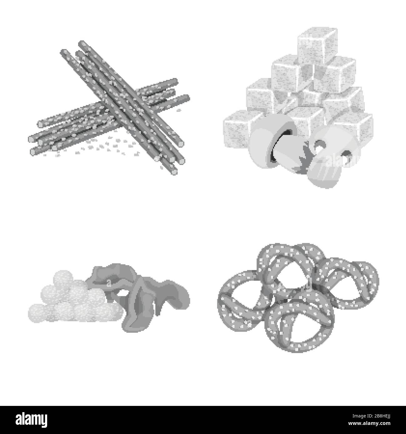 Illustration vectorielle du logo goût et cuisson. Jeu de symboles de goût et de assaisonnements pour le Web. Illustration de Vecteur