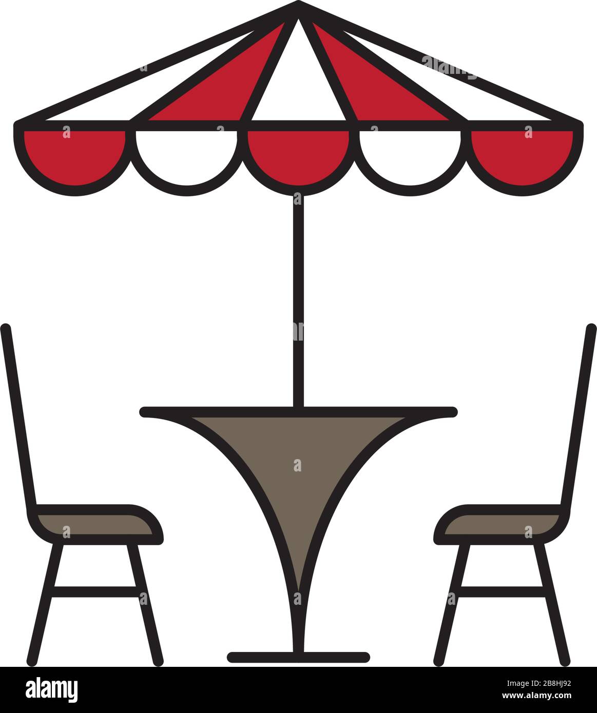 Terrasse café vecteur icône concept, isolé sur fond blanc Illustration de Vecteur