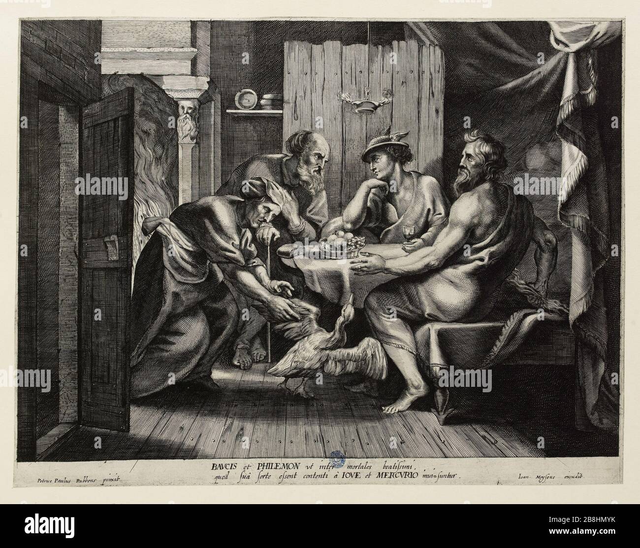 Philemon et Baucis, après Rubens (Dutuit 34) Philémon et Baucis, d'après Rubens (Dutuit 34). Burin, XVIIème siècle. Musée des Beaux-Arts de la Ville de Paris, petit Palais. Banque D'Images