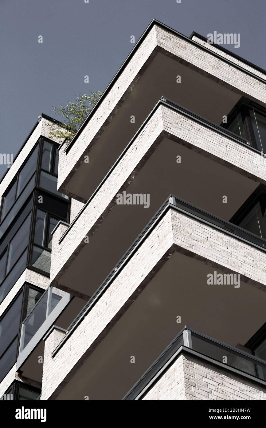 Détail de l'architecture résidentielle moderne. Banque D'Images