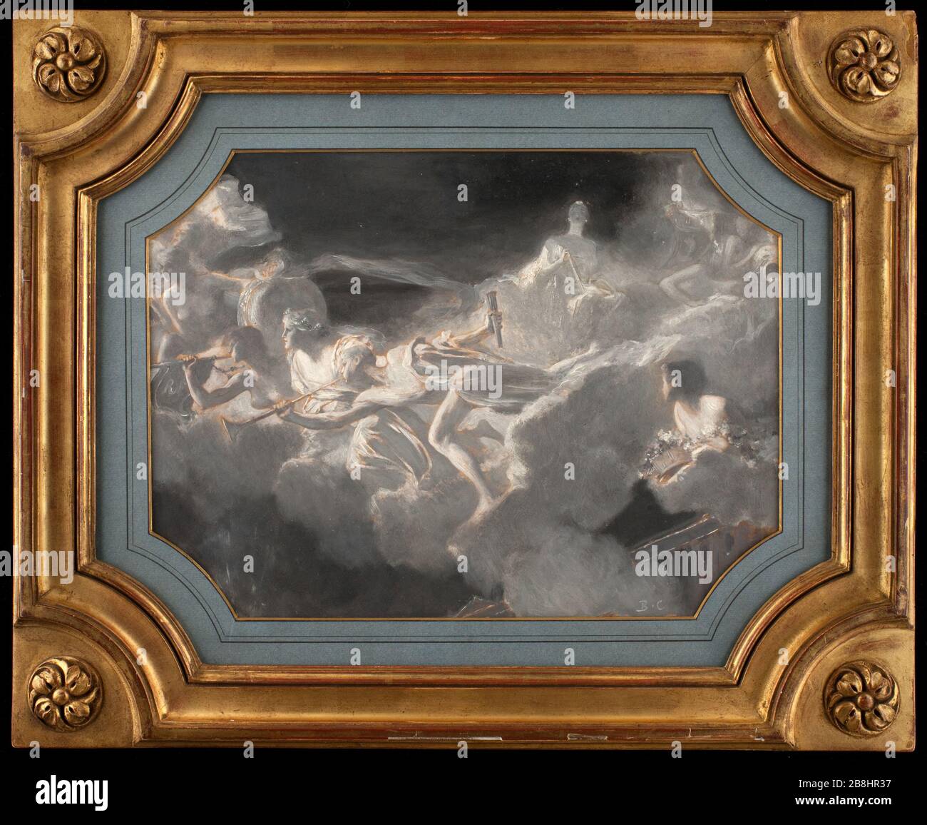 Esquisse pour l'Hôtel de Ville de Paris : la Ville de Paris invitant le monde à ses festivals Benjamin-constant (Jean-Joseph constant, 1845-1902). Esquisse pour l'Hôtel de Ville de Paris : la Ville de Paris pratique le monde à ses fêtes. Huile sur carton, grisaille. 1890. Musée des Beaux-Arts de la Ville de Paris, petit Palais. Banque D'Images