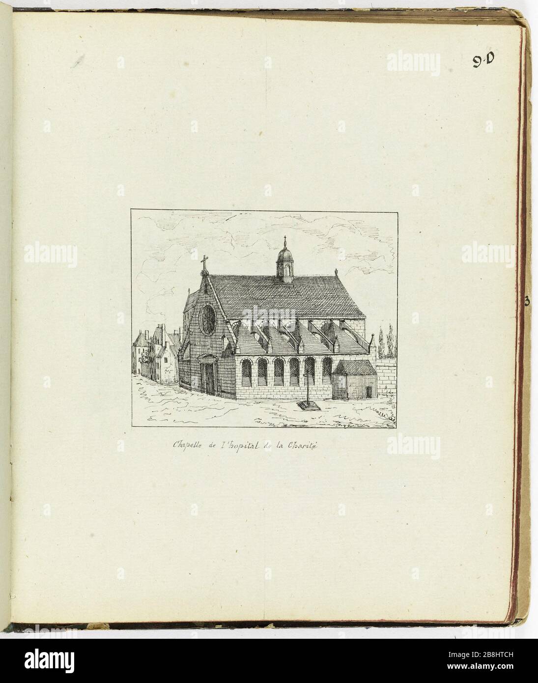 Collection de 102 dessins [Vieux Paris] Chapelle de l'Hôpital de charité Henri Chapelle (1850-1925). « le Vieux Paris ». Recueil de 102 dessins. Chapelle de l'hôpital de la Charité. Paris, musée Carnavalet. Banque D'Images