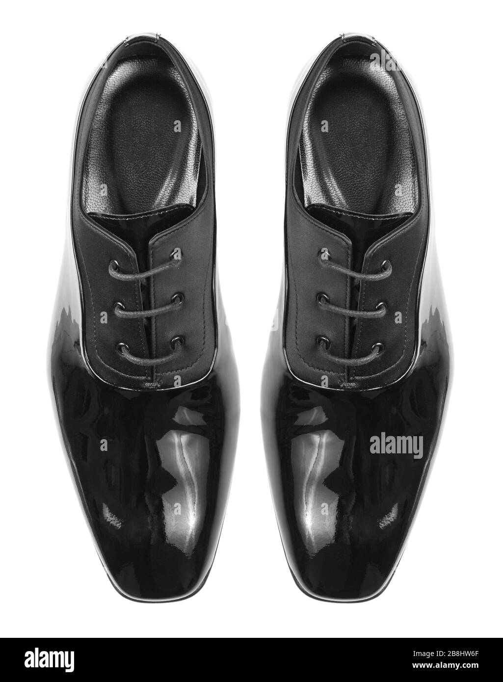 Classic Chaussures hommes noir brillant Banque D'Images